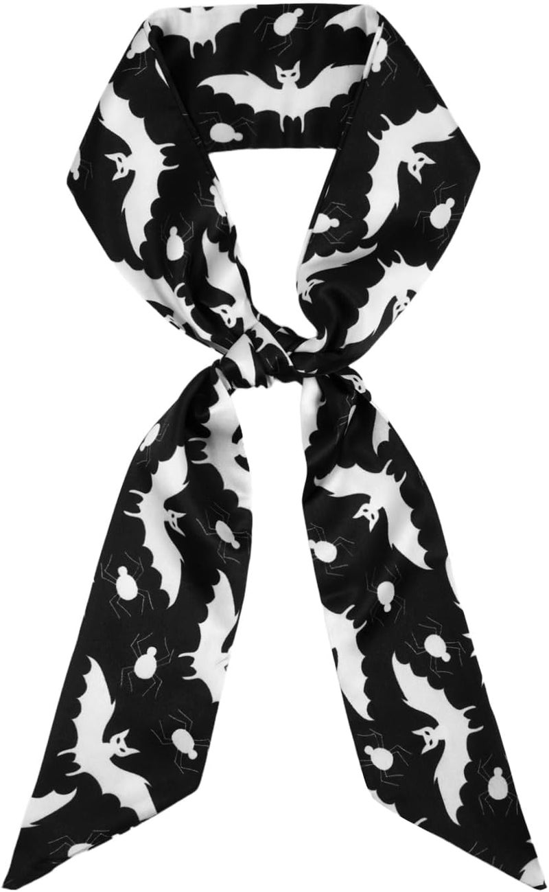 DOCILA Skinny Scarf For Women Fruits Print Silk Hair Head Scarf Small Purse Bag Neck Scarves Headband Handbag Accessories - Image 1
